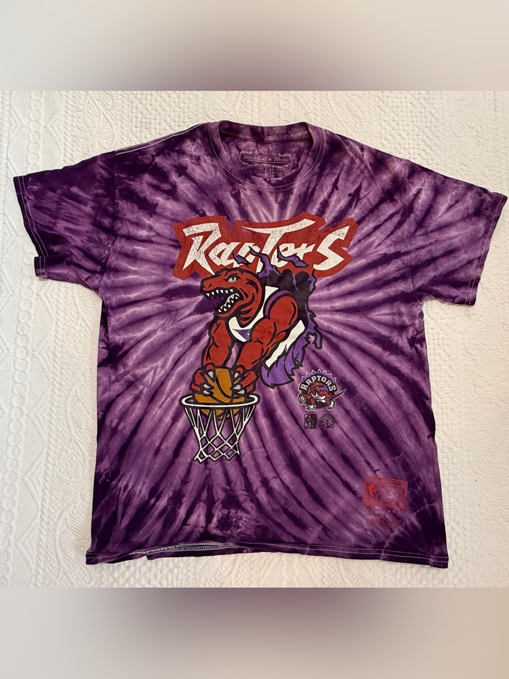 Mitchell & Ness Hardwood Classics Toronto Raptors Tie-Dye T-shirt Men’s SZ Large
